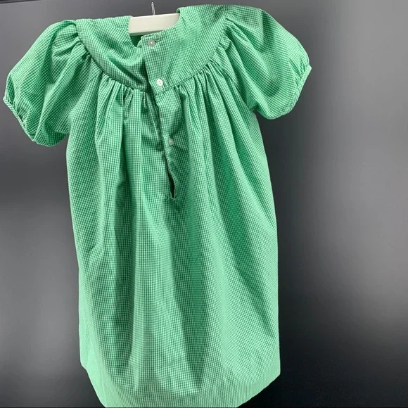 Petit Ami dress - 24 mo - green/white  checkered - Picture 2 of 9